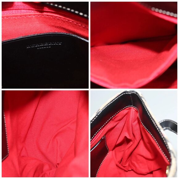 BURBERRY Nova Check Hand Bag Wool Beige Gold Auth 124760 - Picture 15 of 16